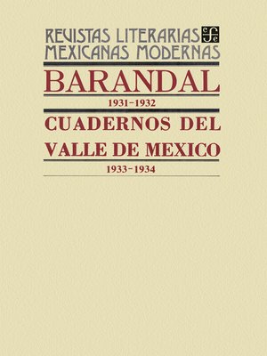 cover image of Barandal, 1931-1932. Cuadernos del Valle de México, 1933-1934